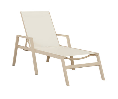 Berlin Gardens Vida Sling Chaise Lounge with Arms in Luna Multi