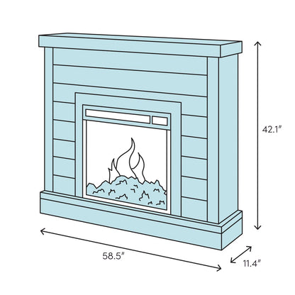 Beau Landscape Gray Electric Fireplace