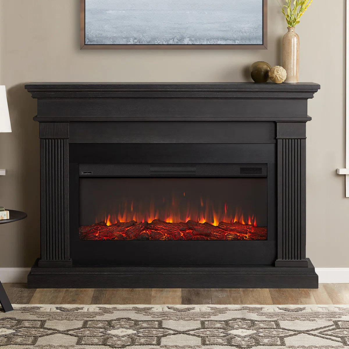 Beau Landscape Gray Electric Fireplace