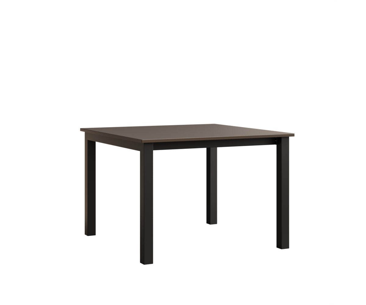 Berlin Gardens Berkley Expandable Table 42"x42" in Black, Hammered Bronze top