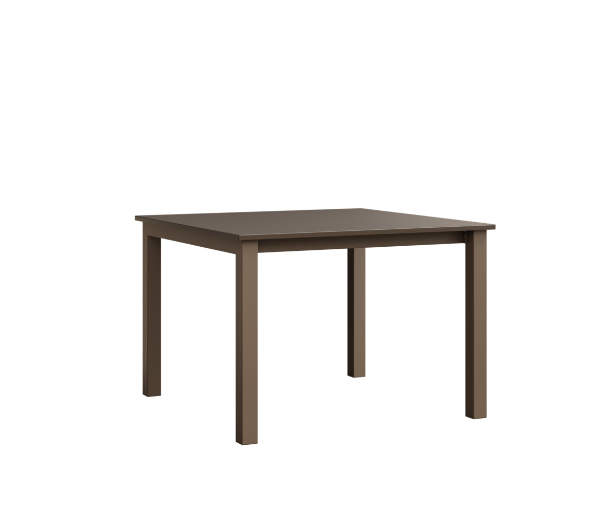 Berlin Gardens Berkley Expandable Table 42"x42" in Clay, Hammered Bronze top
