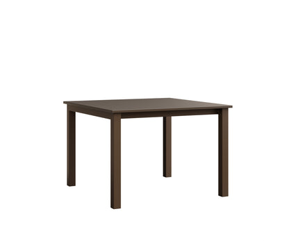 Berlin Gardens Berkley Expandable Table 42"x42" in Mesquite Wood Vein, Hammered Bronze top
