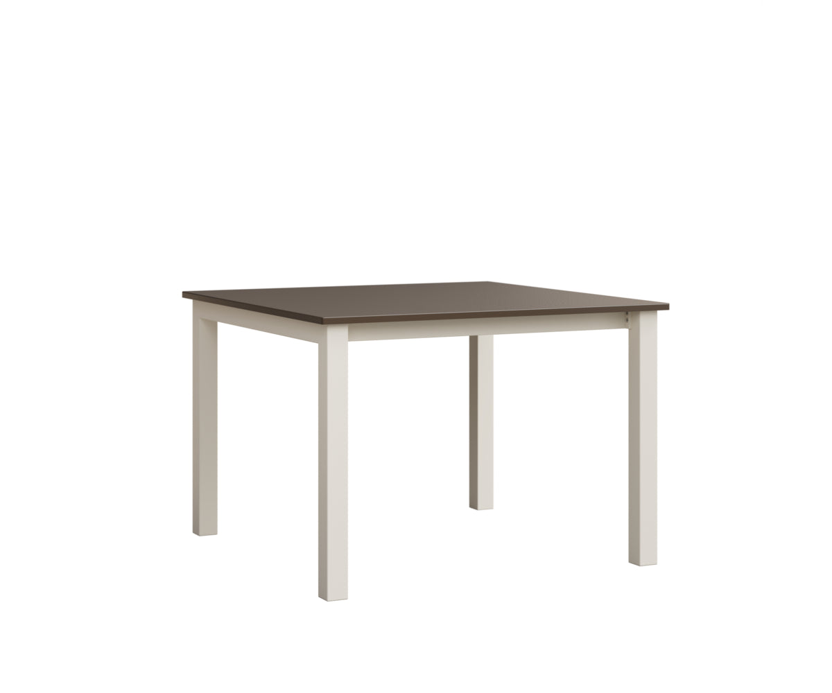 Berlin Gardens Berkley Expandable Table 42"x42" in White, Hammered Bronze top