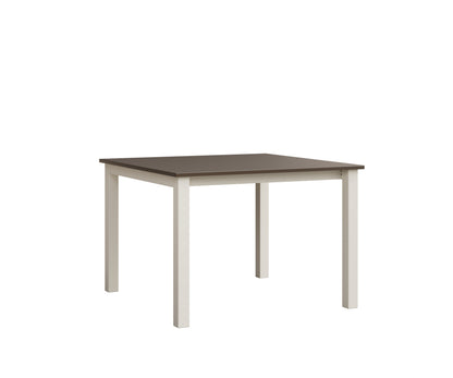 Berlin Gardens Berkley Expandable Table 42"x42" in White, Hammered Bronze top