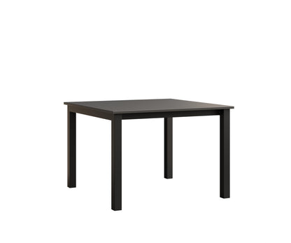 Berlin Gardens Berkley Expandable Table 42"x42" in Black, Hammered Stainless top