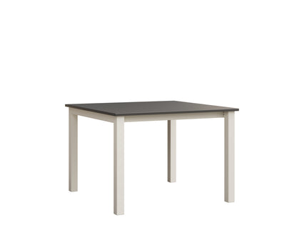 Berlin Gardens Berkley Expandable Table 42"x42" in White, Hammered Stainless top