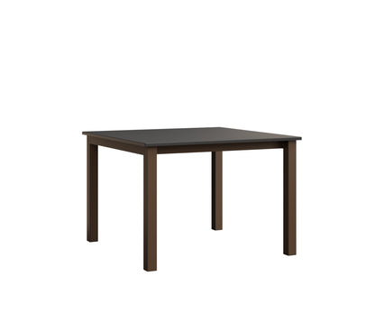 Berlin Gardens Berkley Expandable Table 42"x42" in Mesquite Wood Vein, MGP Black top