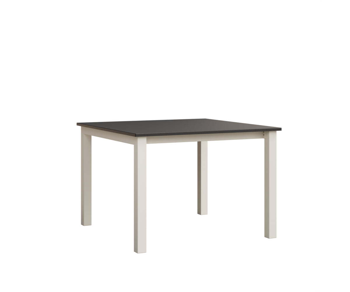 Berlin Gardens Berkley Expandable Table 42"x42" in White, MGP Black top