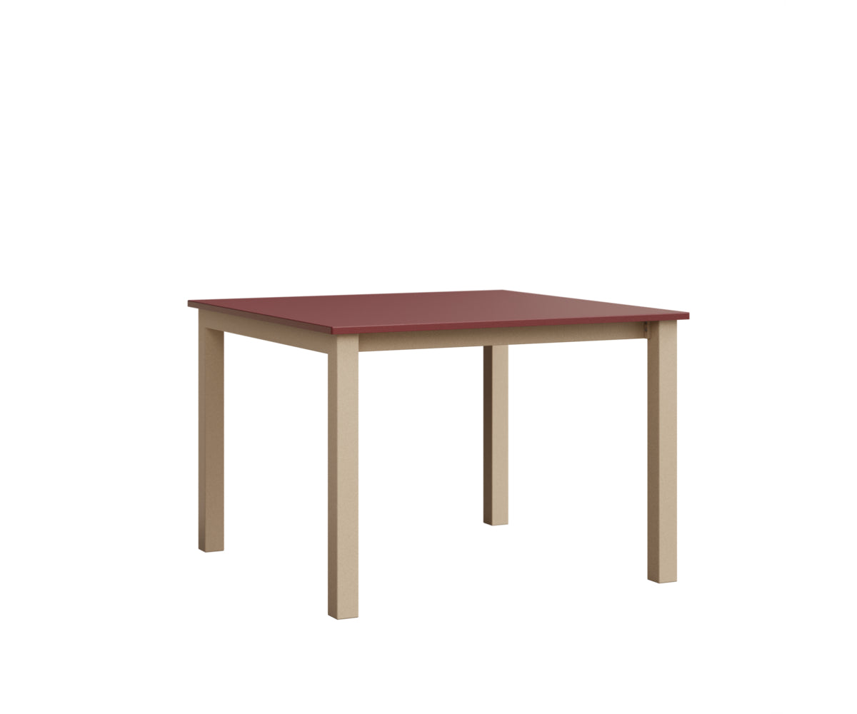 Berlin Gardens Berkley Expandable Table 42"x42" in Luna Multi, MGP Red top