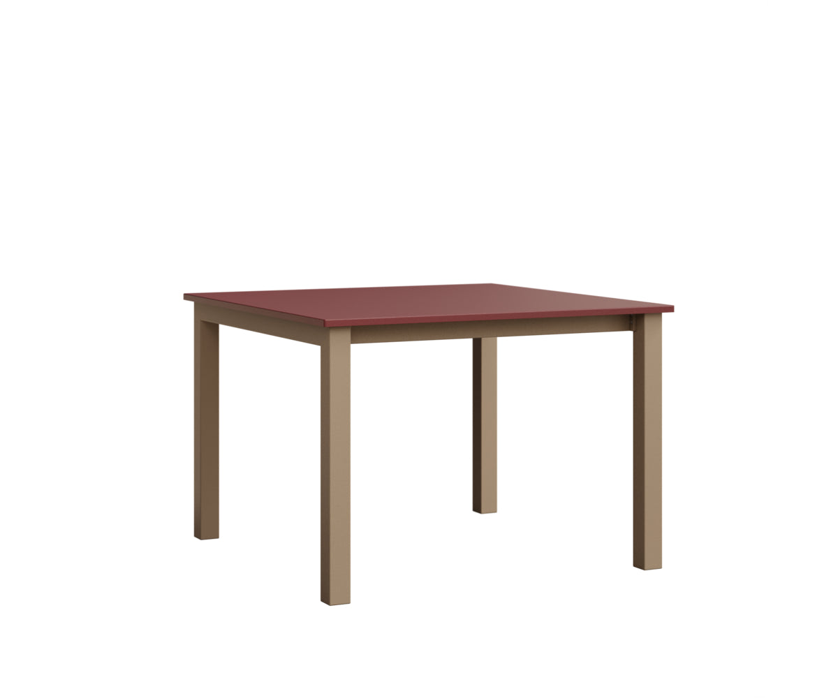 Berlin Gardens Berkley Expandable Table 42"x42" in Oak Wood Vein, MGP Red top