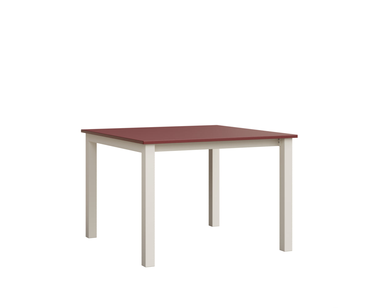 Berlin Gardens Berkley Expandable Table 42"x42" in White, MGP Red top