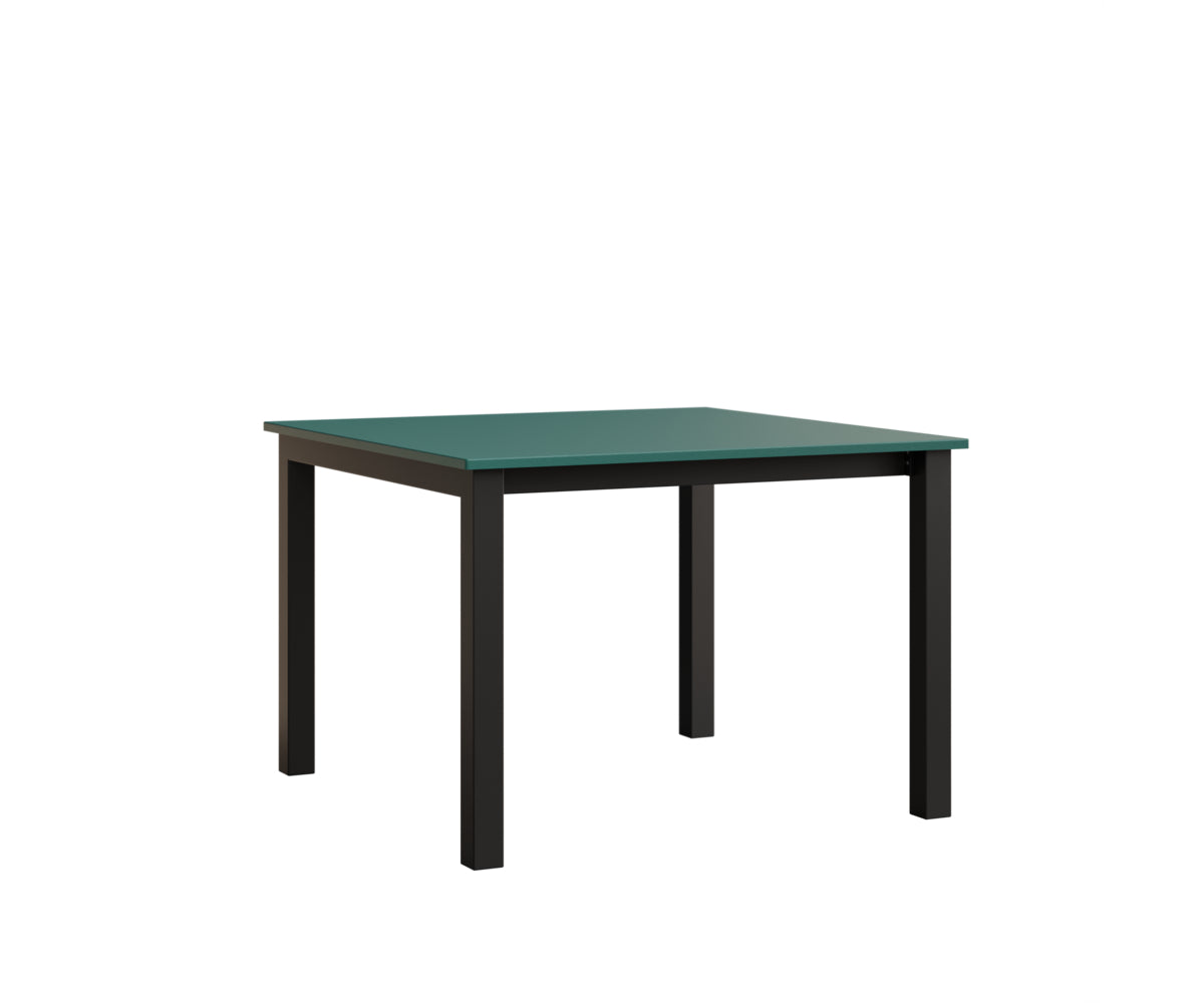 Berlin Gardens Berkley Expandable Table 42"x42" in Black, MGP Teal top