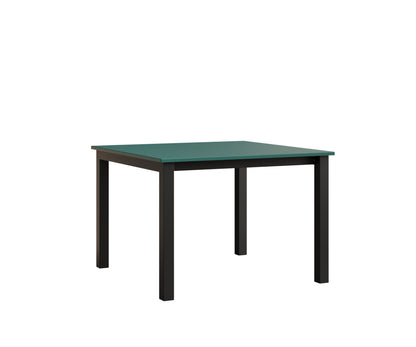 Berlin Gardens Berkley Expandable Table 42"x42" in Black, MGP Teal top