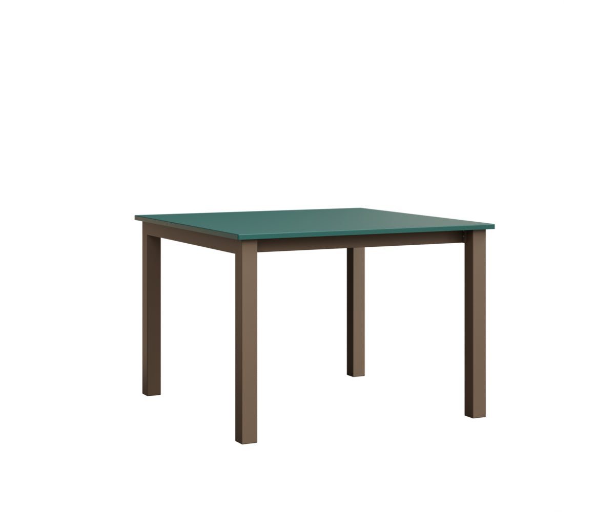 Berlin Gardens Berkley Expandable Table 42"x42" in Clay, MGP Teal top