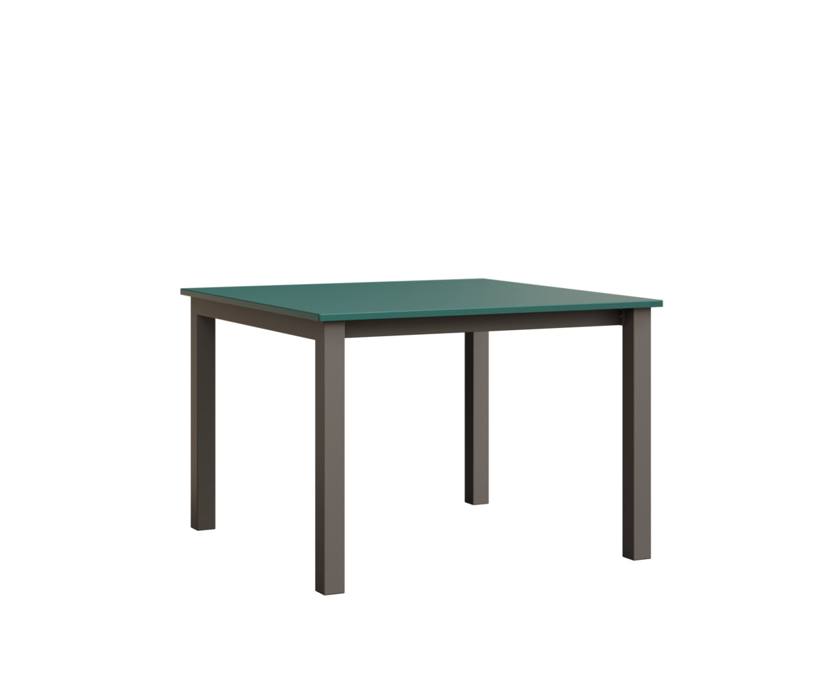 Berlin Gardens Berkley Expandable Table 42"x42" in Graphite, MGP Teal top