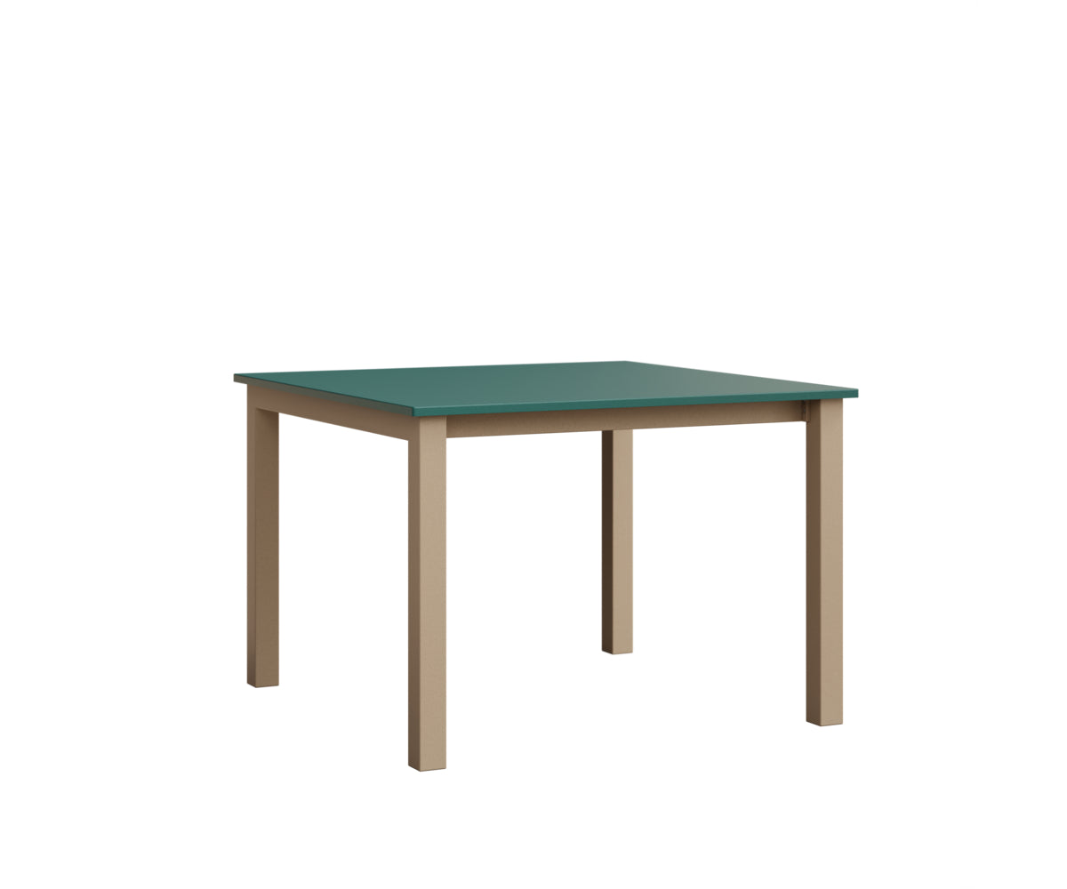Berlin Gardens Berkley Expandable Table 42"x42" in Sahara Speckle, MGP Teal top