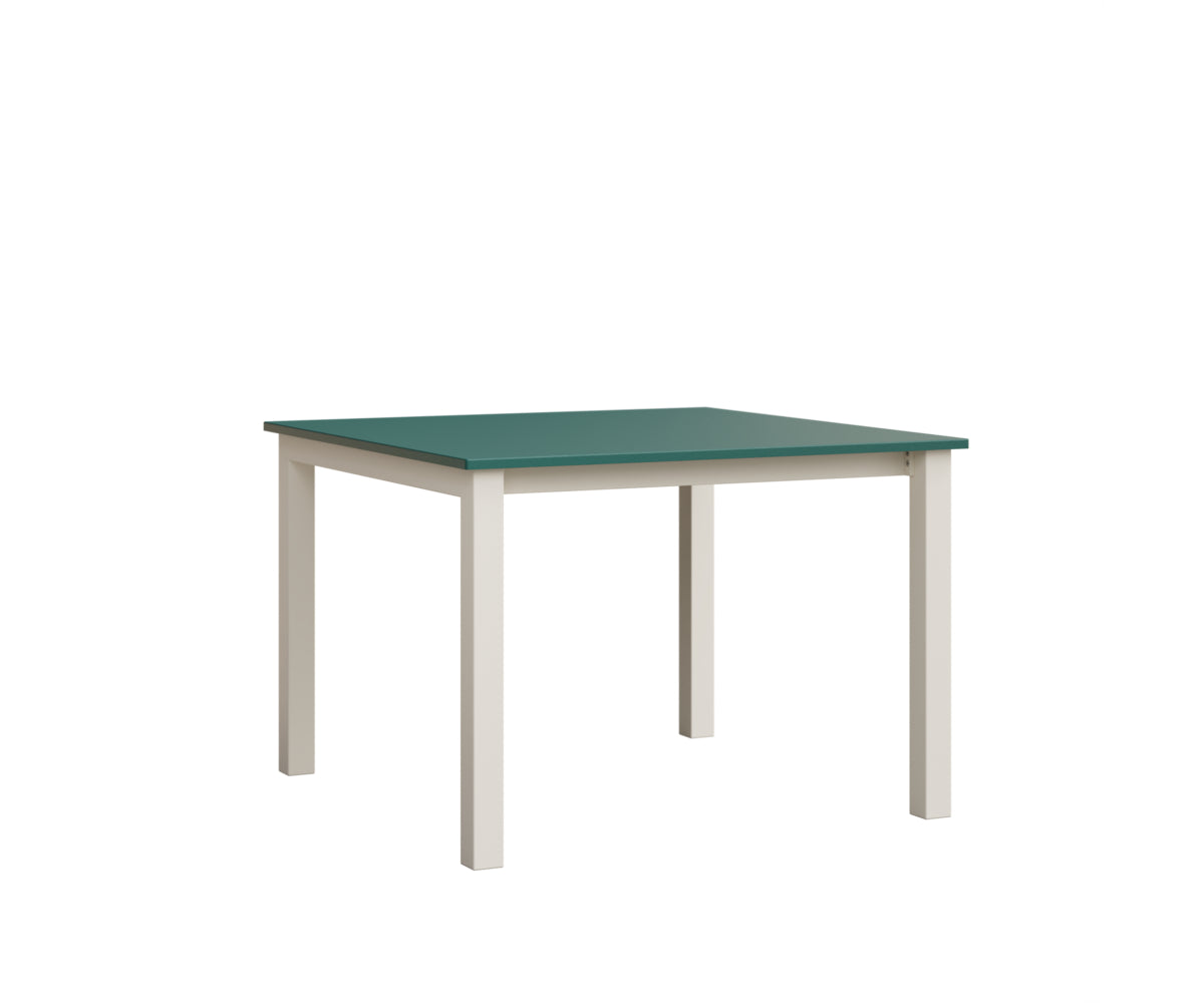 Berlin Gardens Berkley Expandable Table 42"x42" in White, MGP Teal top