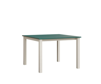 Berlin Gardens Berkley Expandable Table 42"x42" in White, MGP Teal top