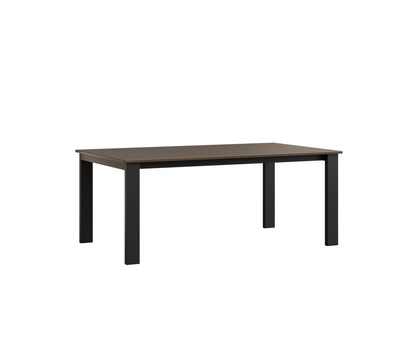 Berlin Gardens Berkley Expandable Table 42"x72" in Black, Hammered Bronze top