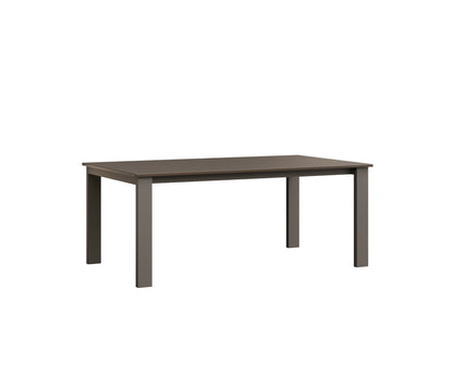 Berlin Gardens Berkley Expandable Table 42"x72" in Graphite, Hammered Bronze top