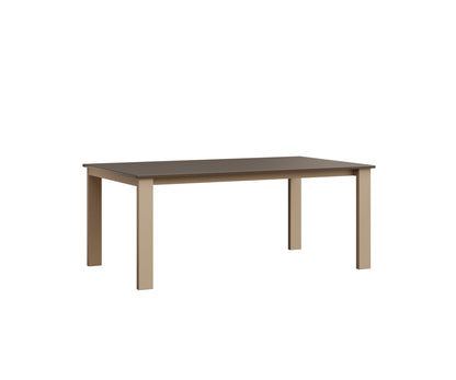Berlin Gardens Berkley Expandable Table 42"x72" in Sahara Speckle, Hammered Bronze top