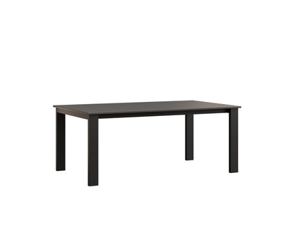 Berlin Gardens Berkley Expandable Table 42"x72" in Black, Hammered Stainless top