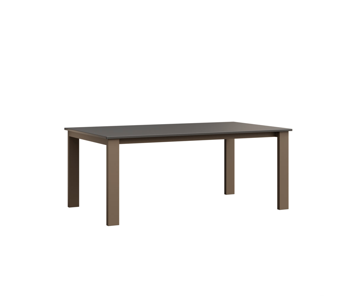 Berlin Gardens Berkley Expandable Table 42"x72" in Clay, Hammered Stainless top