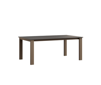 Berlin Gardens Berkley Expandable Table 42"x72" in Clay, Hammered Stainless top