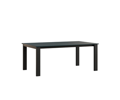 Berlin Gardens Berkley Expandable Table 42"x72" in Black, MGP Berry top