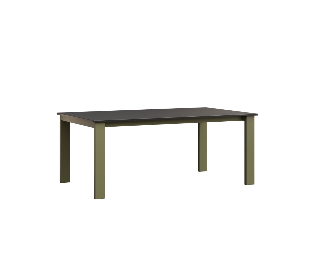 Berlin Gardens Berkley Expandable Table 42"x72" in Green Sage, MGP Black top