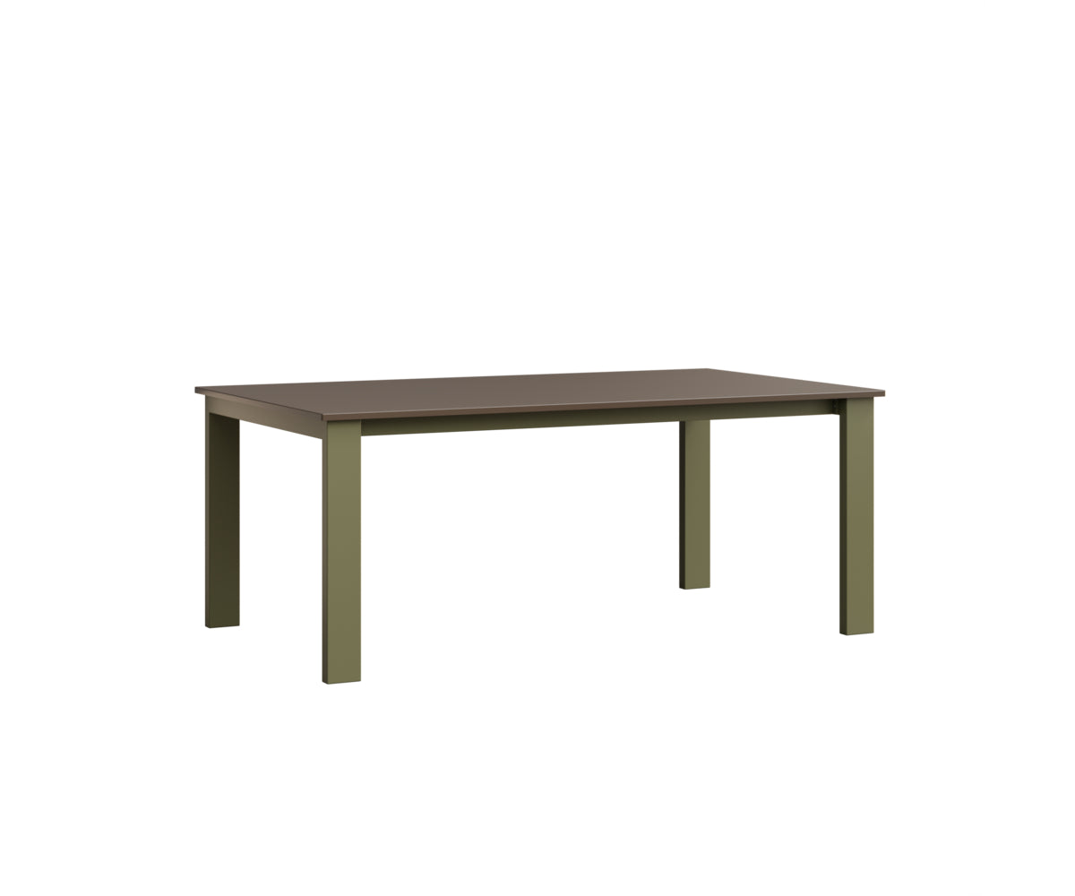 Berlin Gardens Berkley Expandable Table 42"x72" in Green Sage, MGP Clay top