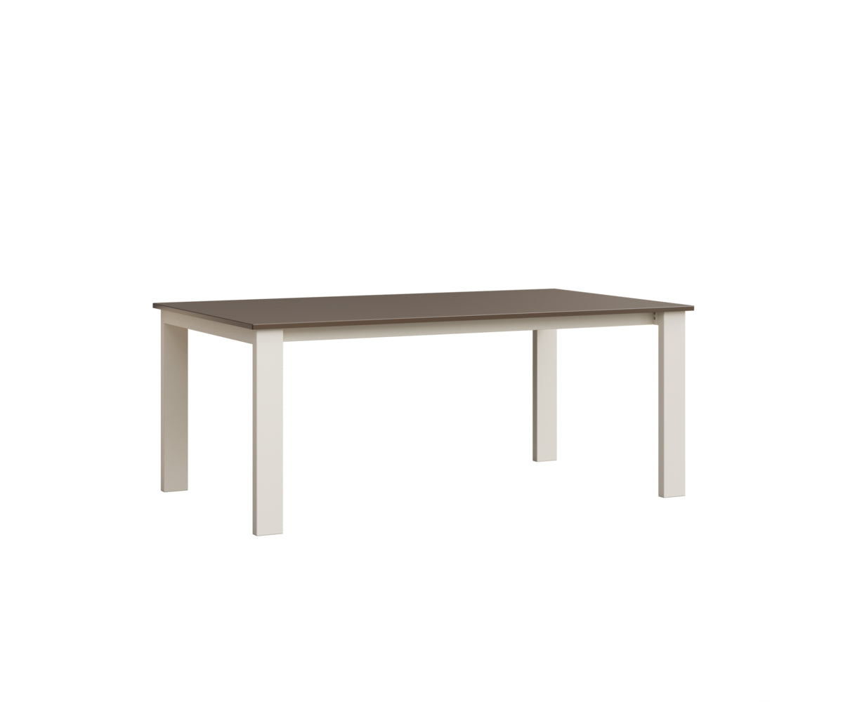 Berlin Gardens Berkley Expandable Table 42"x72" in White, MGP Clay top