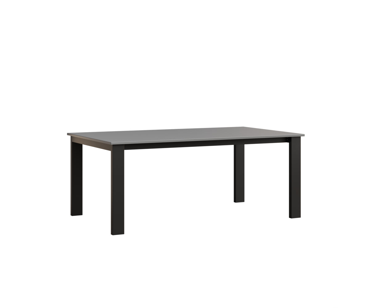 Berlin Gardens Berkley Expandable Table 42"x72" in Black, MGP Fog top