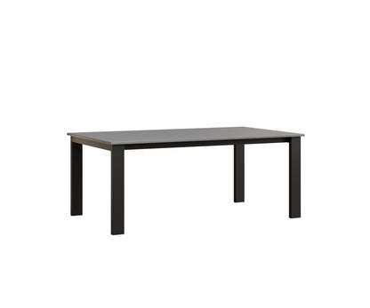 Berlin Gardens Berkley Expandable Table 42"x72" in Black, MGP Fog top