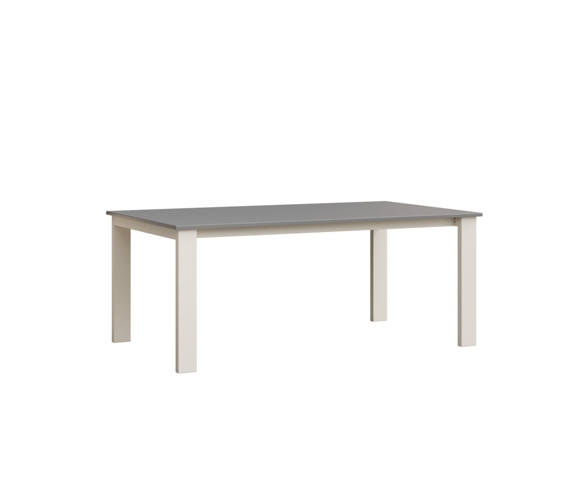 Berlin Gardens Berkley Expandable Table 42"x72" in White, MGP Fog top