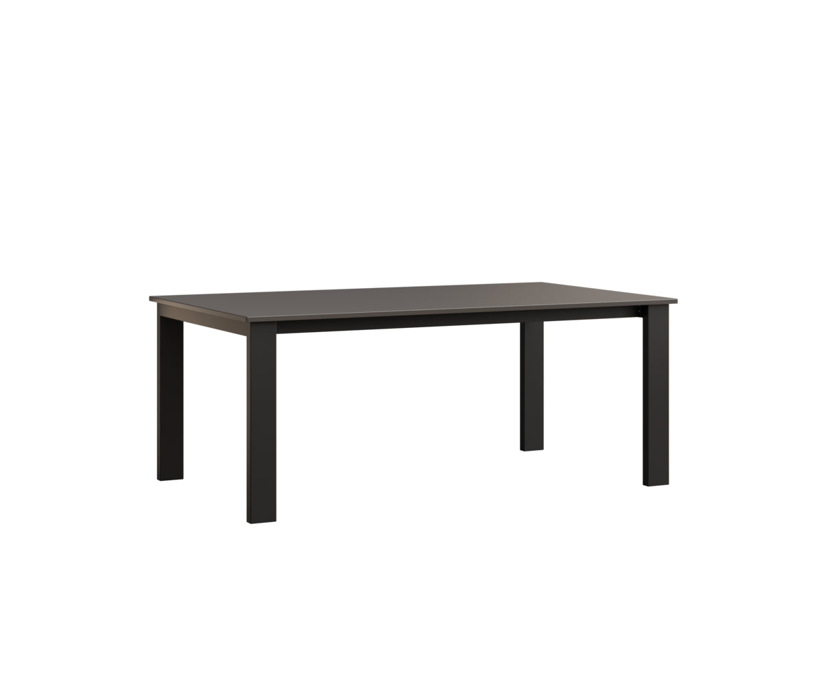 Berlin Gardens Berkley Expandable Table 42"x72" in Black, MGP Graphite top