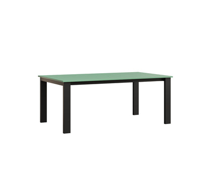 Berlin Gardens Berkley Expandable Table 42"x72" in Black, MGP Mint top