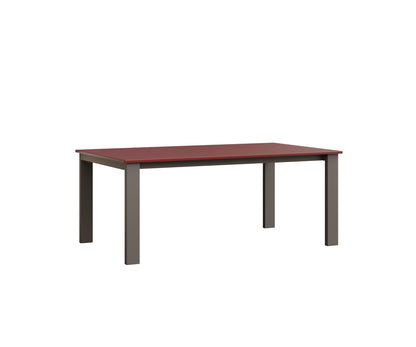 Berlin Gardens Berkley Expandable Table 42"x72" in Graphite, MGP Red top