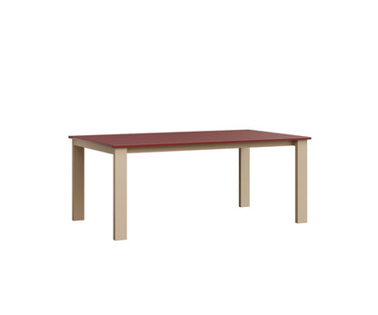 Berlin Gardens Berkley Expandable Table 42"x72" in Luna Multi, MGP Red top