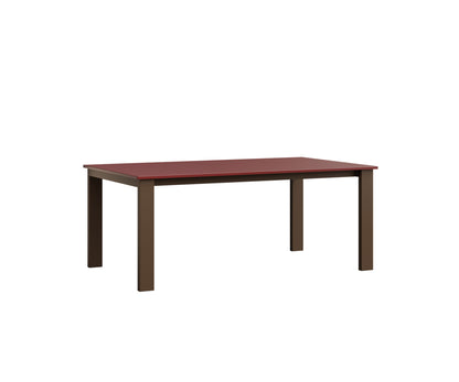 Berlin Gardens Berkley Expandable Table 42"x72" in Mesquite Wood Vein, MGP Red top