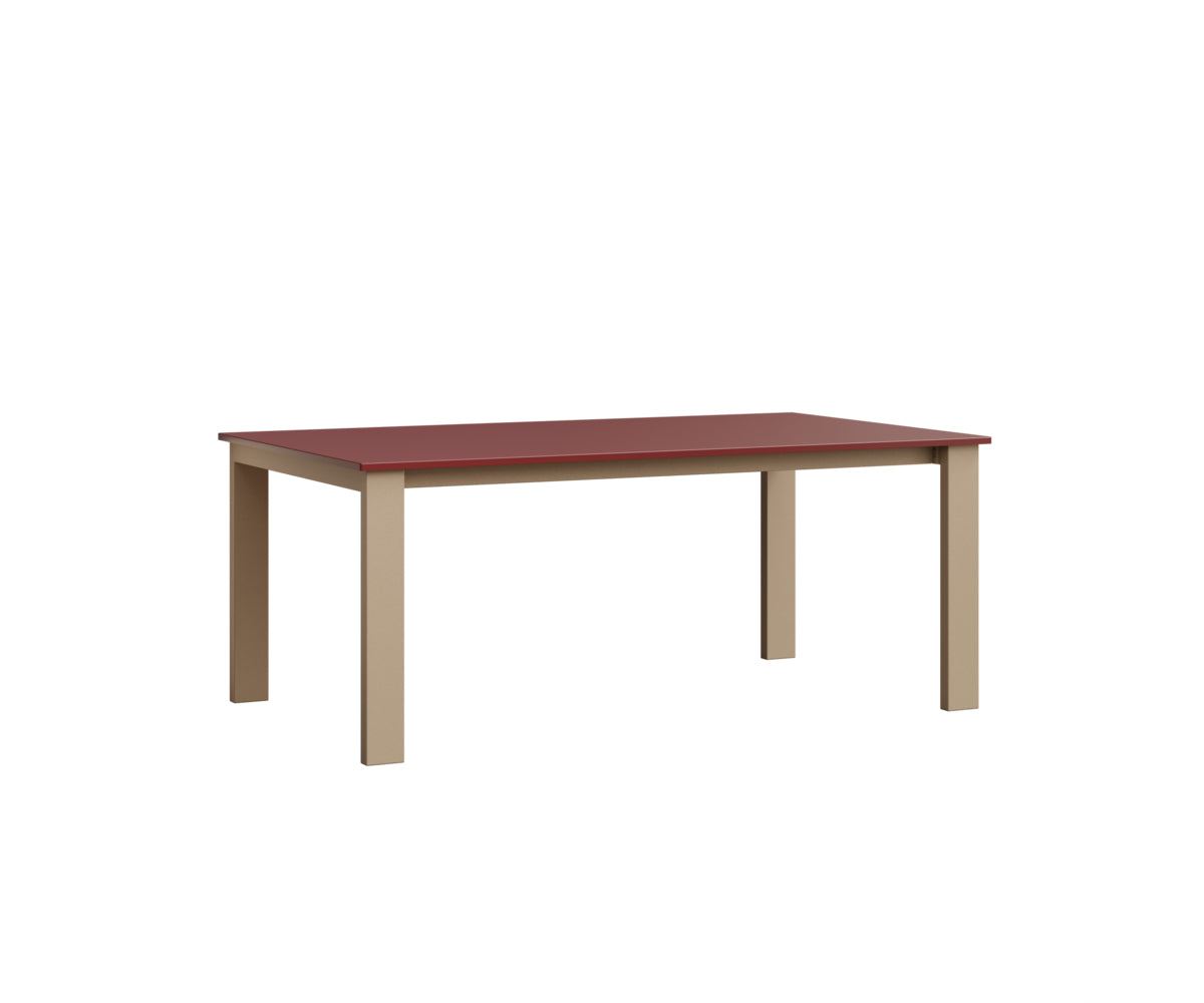 Berlin Gardens Berkley Expandable Table 42"x72" in Sahara Speckle, MGP Red top