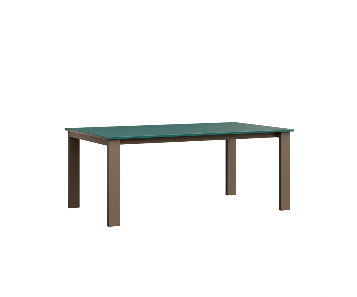 Berlin Gardens Berkley Expandable Table 42"x72" in Clay, MGP Teal top