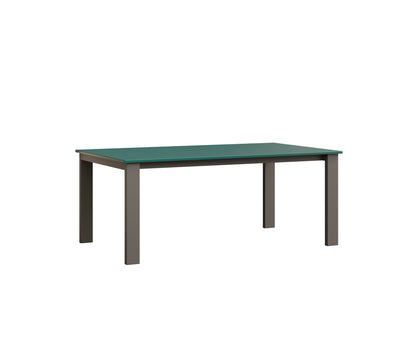 Berlin Gardens Berkley Expandable Table 42"x72" in Graphite, MGP Teal top