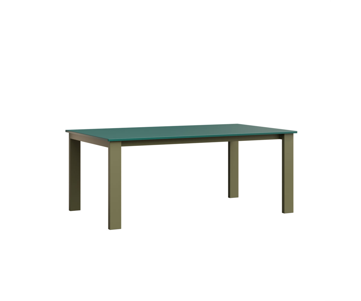 Berlin Gardens Berkley Expandable Table 42"x72" in Green Sage, MGP Teal top