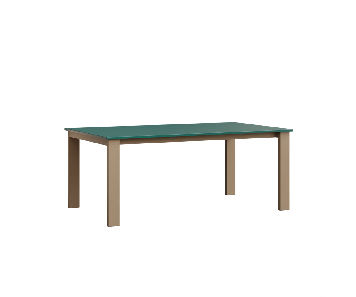 Berlin Gardens Berkley Expandable Table 42"x72" in Oak Wood Vein, MGP Teal top