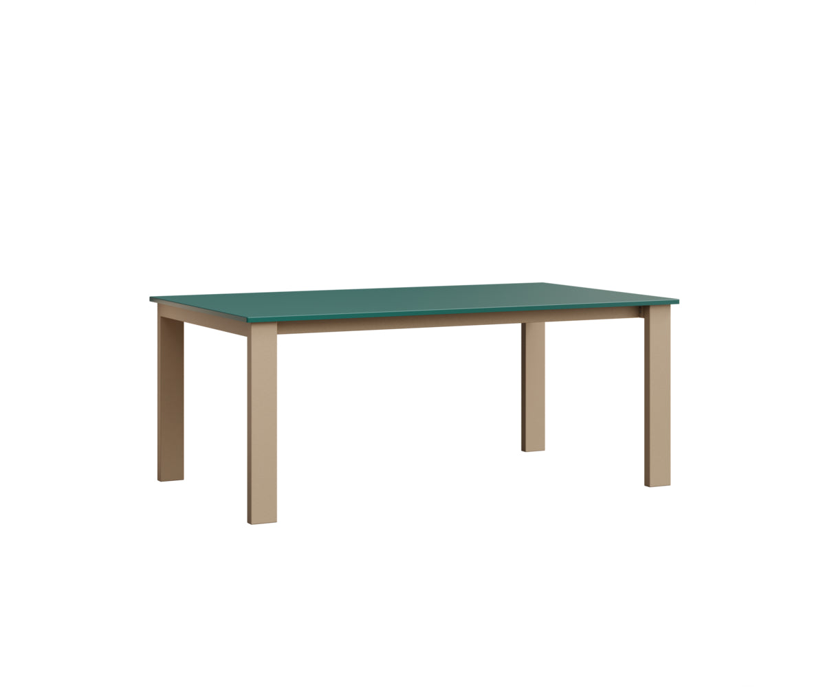 Berlin Gardens Berkley Expandable Table 42"x72" in Sahara Speckle, MGP Teal top