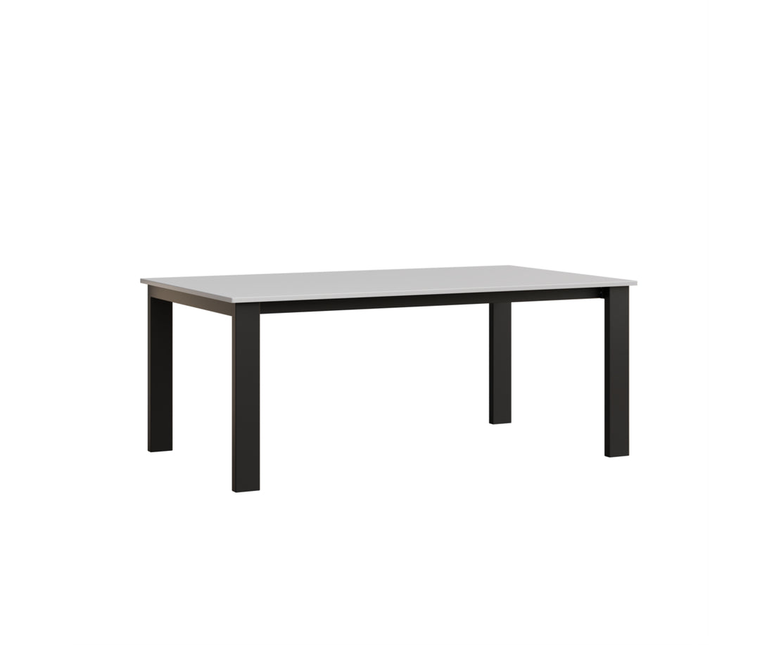 Berlin Gardens Berkley Expandable Table 42"x72" in Black, MGP White top
