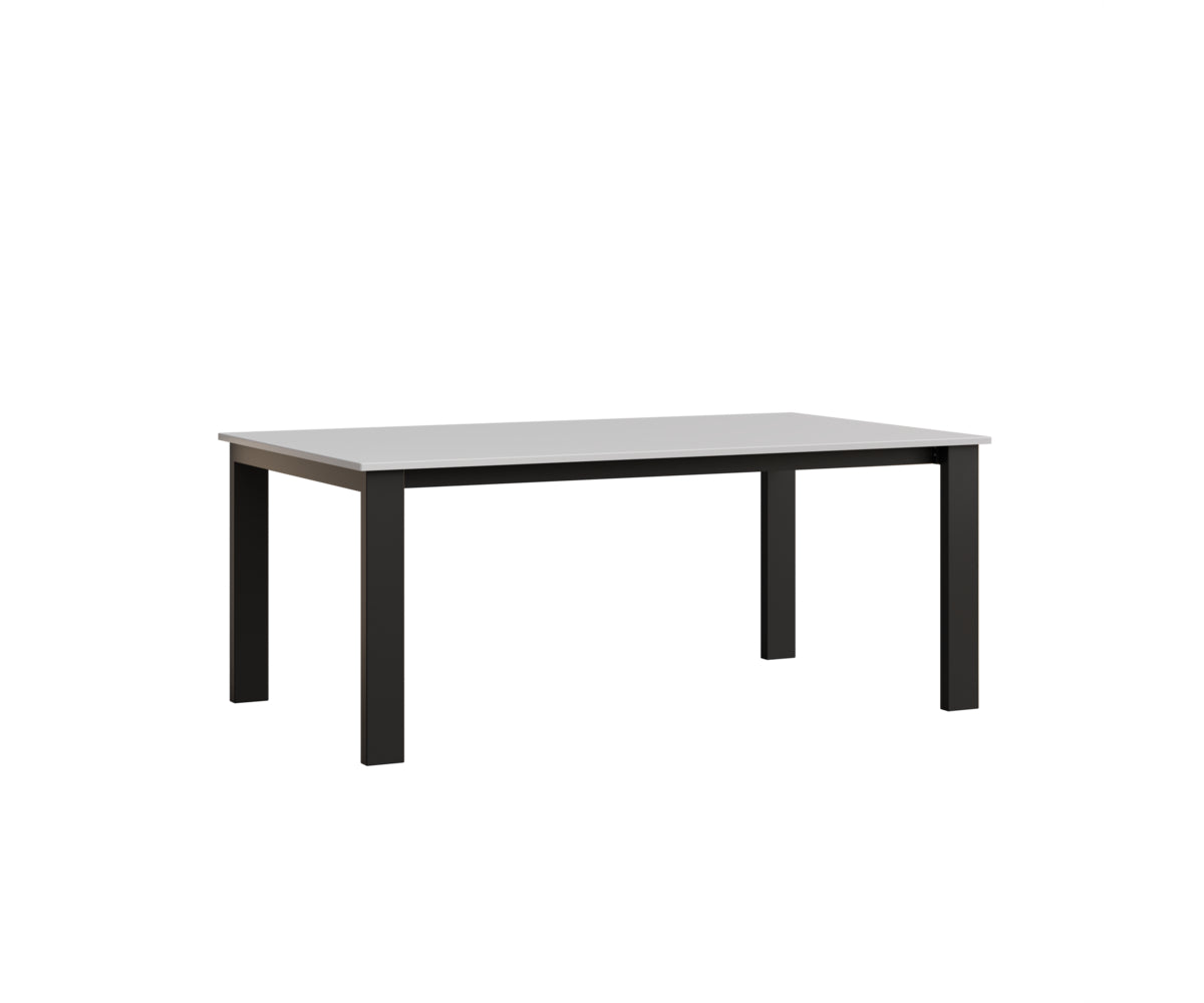 Berlin Gardens Berkley Expandable Table 42"x72" in Black, MGP White top
