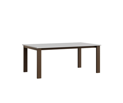 Berlin Gardens Berkley Expandable Table 42"x72" in Mesquite Wood Vein, MGP White top