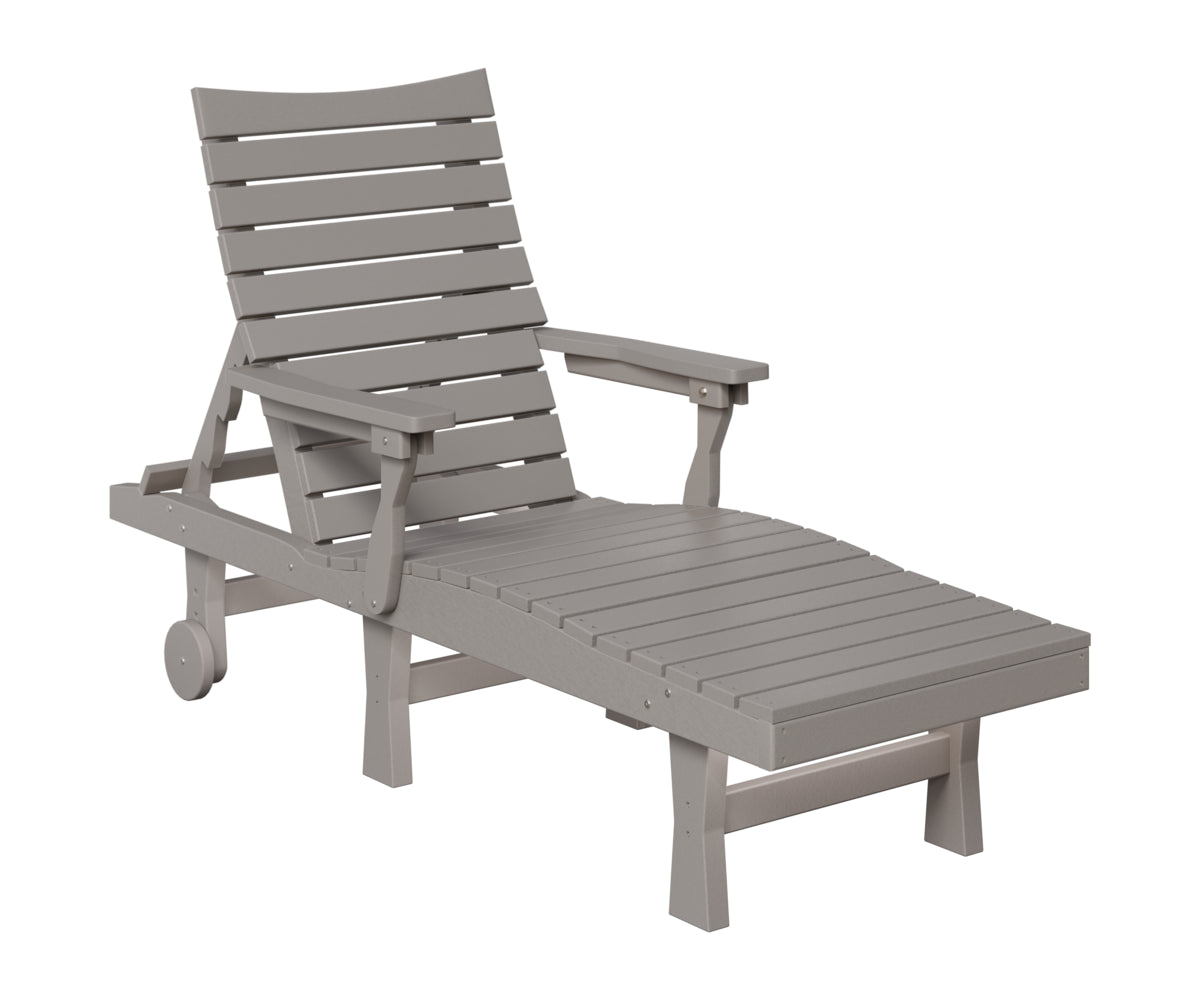 Berlin Gardens Bristol Chaise Lounge in Light Gray